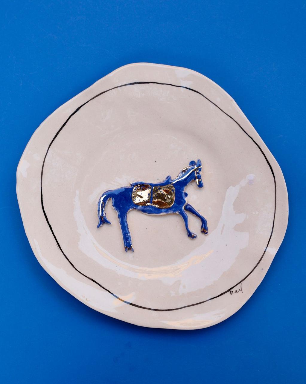 Handmade Hand-Painted Ceramic Plate – 25cm