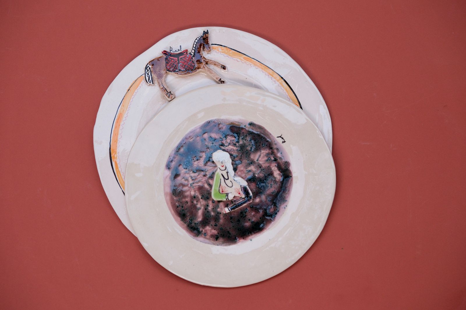 Handmade Hand-Painted Ceramic Plate Set